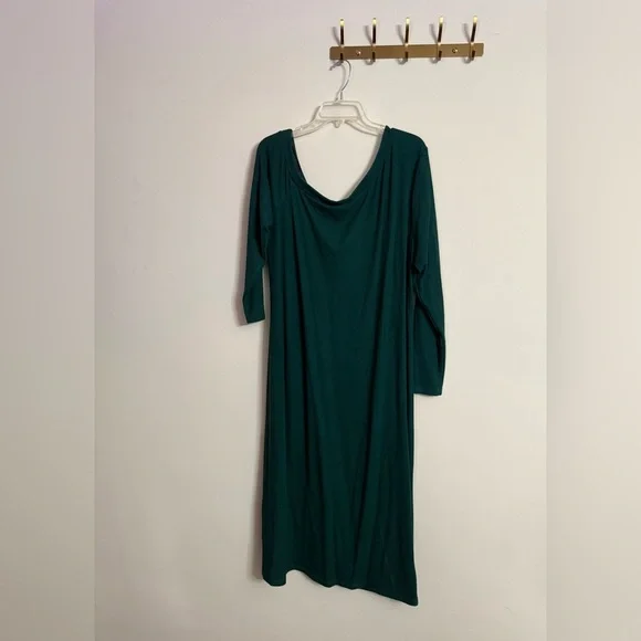 ELOQUII Women's Plus Size Off Shoulder Green Dress Size 22 - Picture 4 of 4
